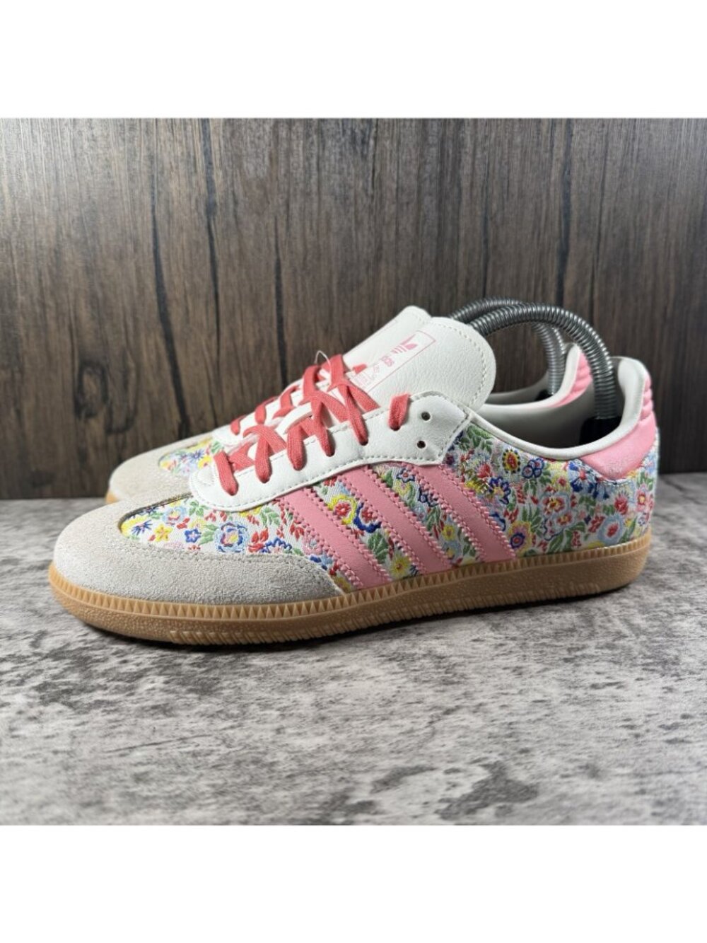 Adidas Samba X Liberty London Clear Pink Multiple Women Size 6 - Picture 4 of 10